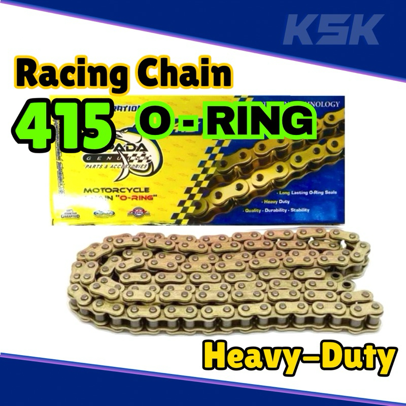 415 SPROCKET CHAIN O-RING 415 X 122L / 415 X 132L GOLD CHAIN ESPADA RANTAI ORING EMAS RANTAI 415 รถจ