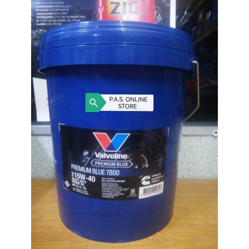 VALVOLINE PREMIUM BLUE 7800 CUMMINS SAE 15W-40 18L