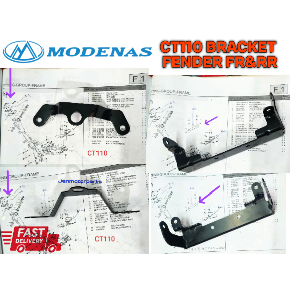 CT110 BRACKET COVER FRONT 11036-512-0200 CT110
