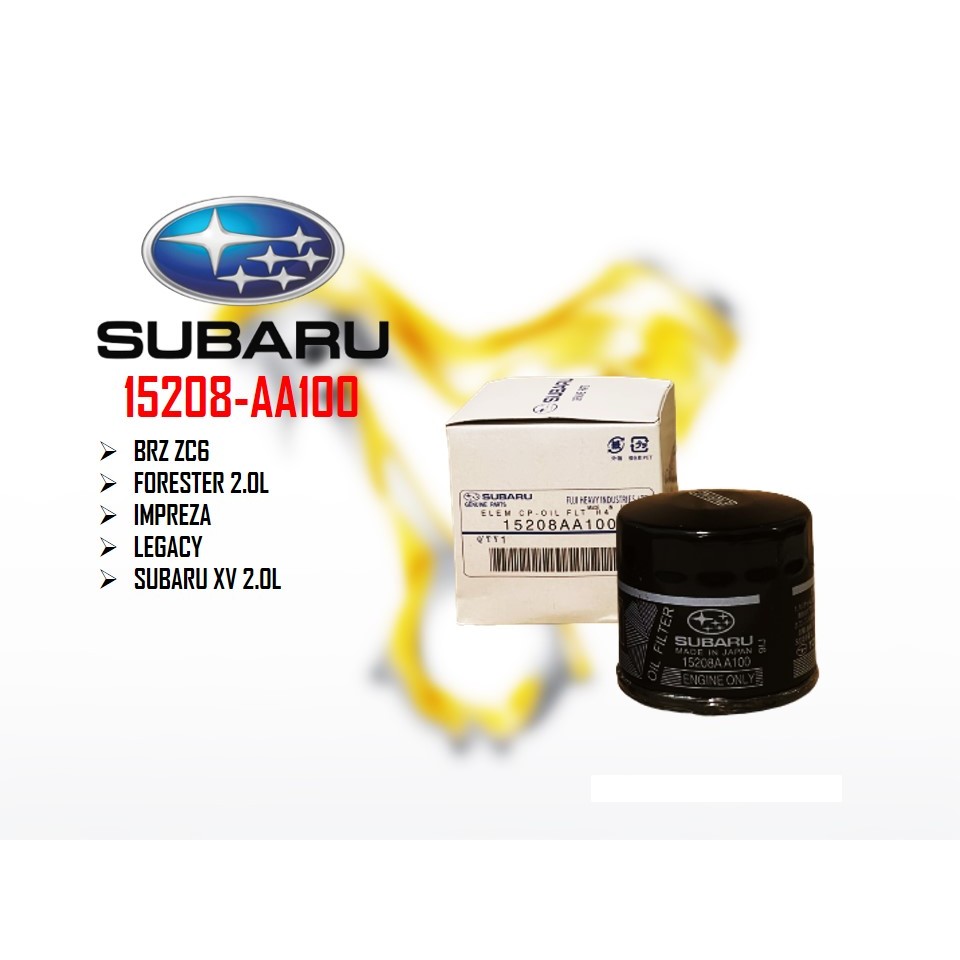 Subaru - XV 2.0L BRZ ZC6 Forester 2.0L Impreza Legacy กรองน้ํามัน 15208-AA100