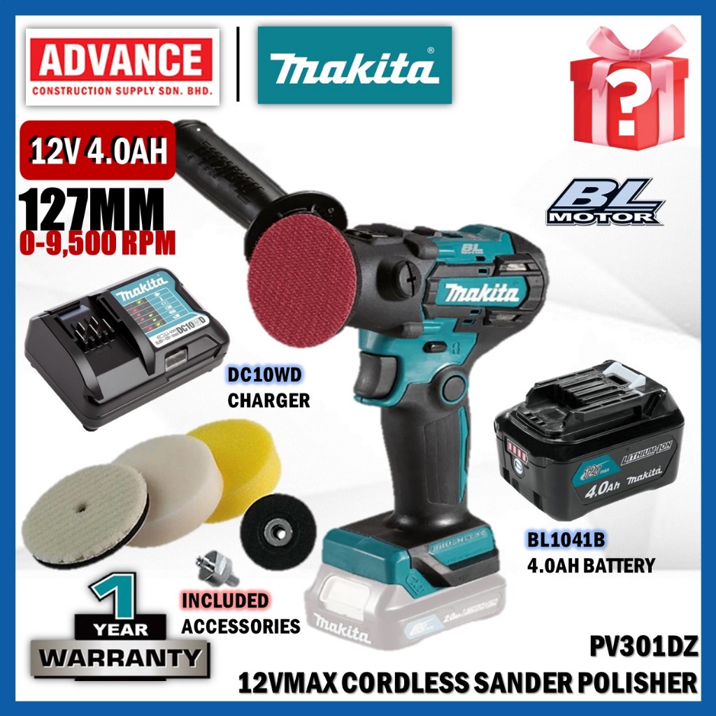 Makita PV301DZ 12Vmax CXT เครื่องขัดเงาไร้สาย