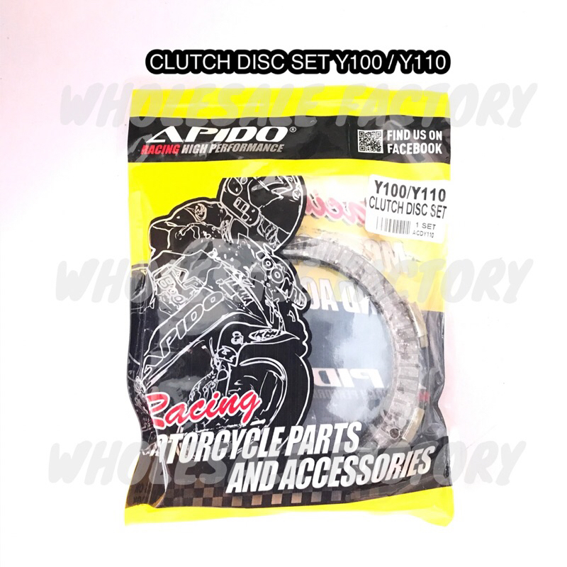 APIDO CLUTCH PLATE CLUTCH DISC SET YAMAHA Y100 / Y110 / SS2 / LC135 4S V1-V8 / Y15ZR / Y125Z / RXZ /