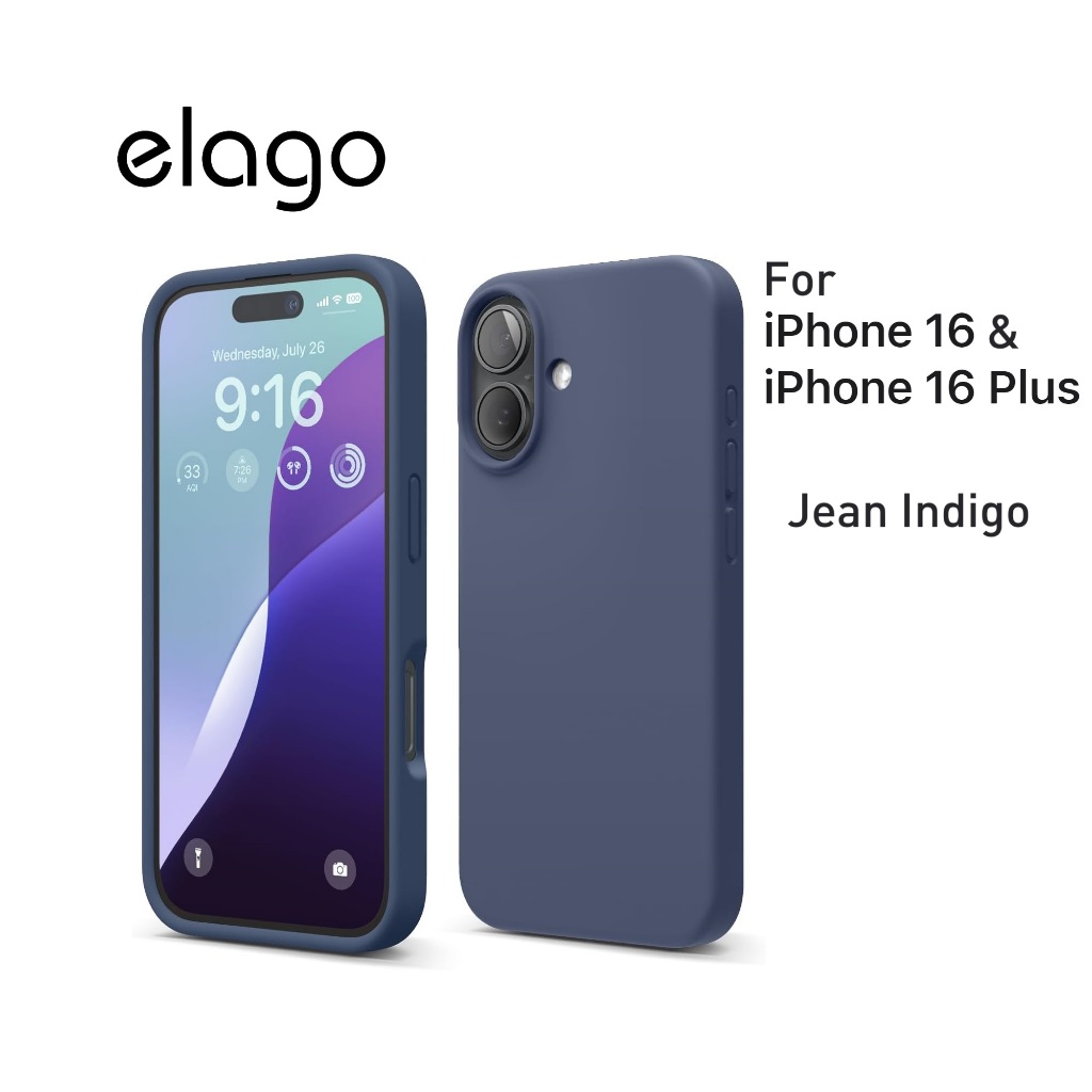 Elago iPhone 16 / 16 Plus Premium Liquid Silicone Case Full Body Protective Cover, Shock Resistance