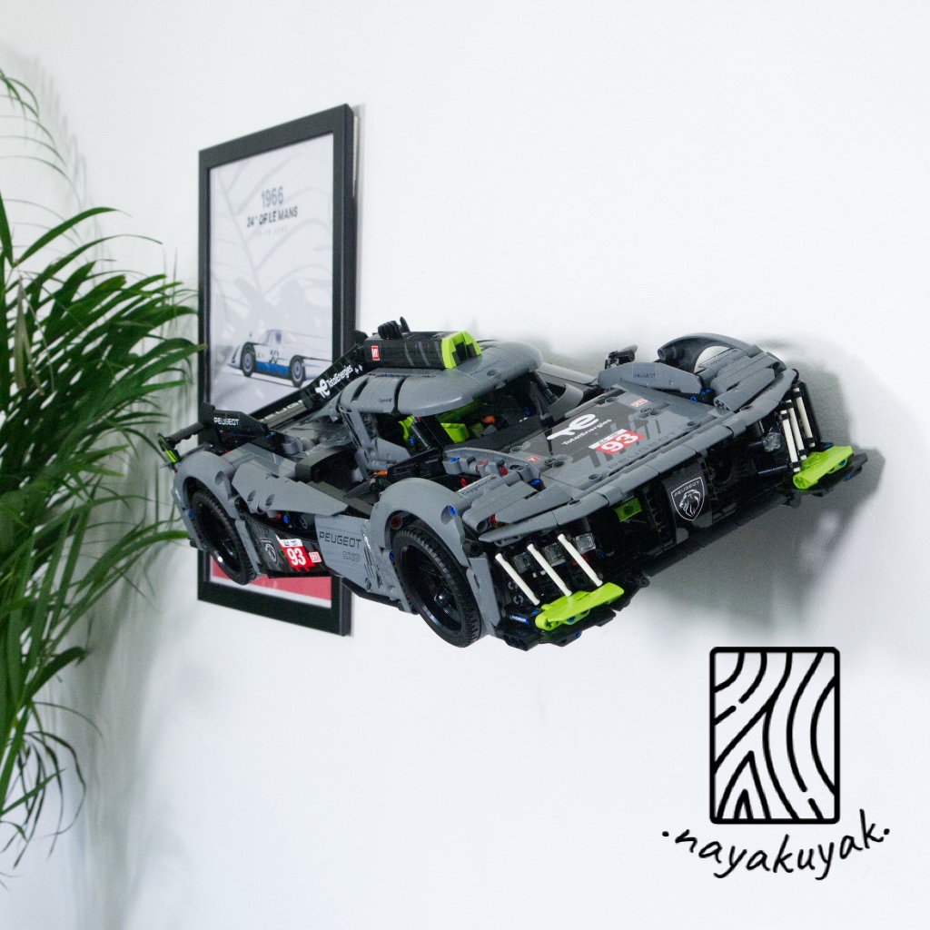 Offset Wall Mount สําหรับ Lego Technic Peugeot 9X8 Le Mans Hypercar 42156 (ซ้ายหรือขวา)