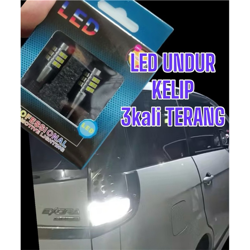 Putih Proton exora หลอดไฟถอยหลัง LED รถยนต์ 3 ครั้งไฟกระพริบย้อนกลับสีขาวกระพริบ 3 ครั้ง