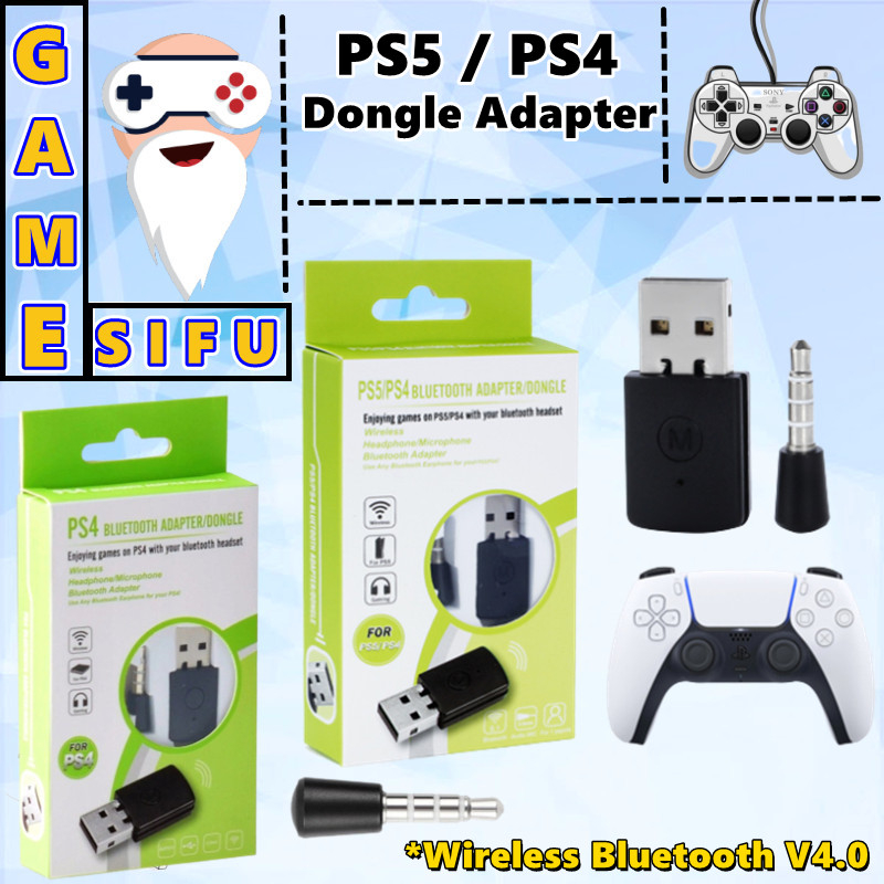 Sony PS5 / PS4 / PlayStation 5 / PlayStation 4 / Wireless Bluetooth V4.0 USB Dongle Adapter ชุดหูฟัง