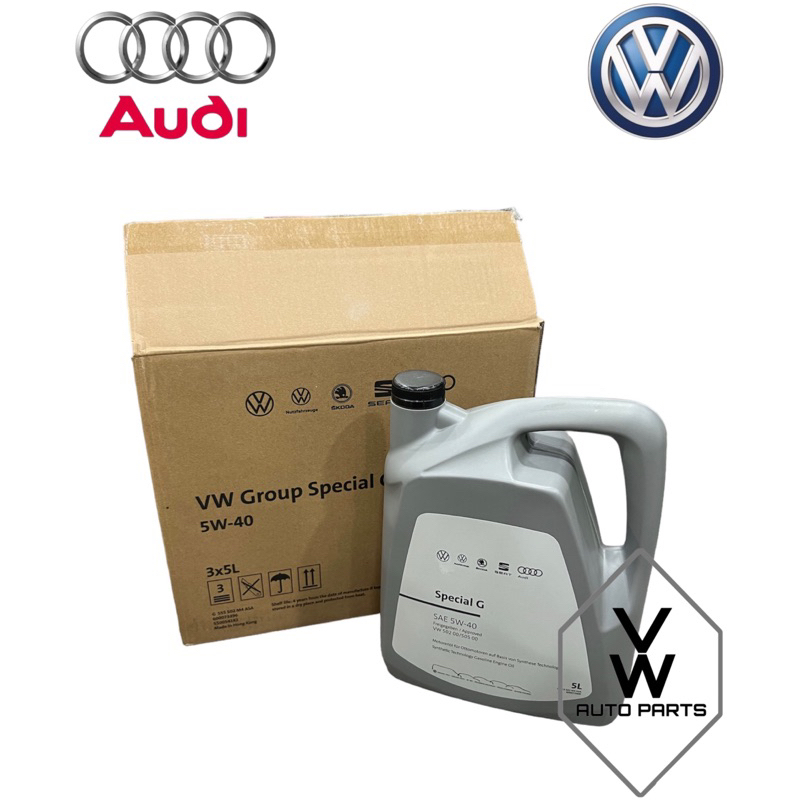 AUDI VOLKSWAGEN น้ํามันพิเศษ G SAE 5W40 5W-40 5L FULLY SYNTHETIC ENGINE OIL APPROVED 5 LITRE GS55502