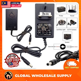 Ac to DC 12V พาวเวอร์ซัพพลาย AC to DC แปลง 2A พาวเวอร์ซัพพลาย ปลั๊ก UK เครื่องพิมพ์ กล้องวงจรปิด เราเตอร์