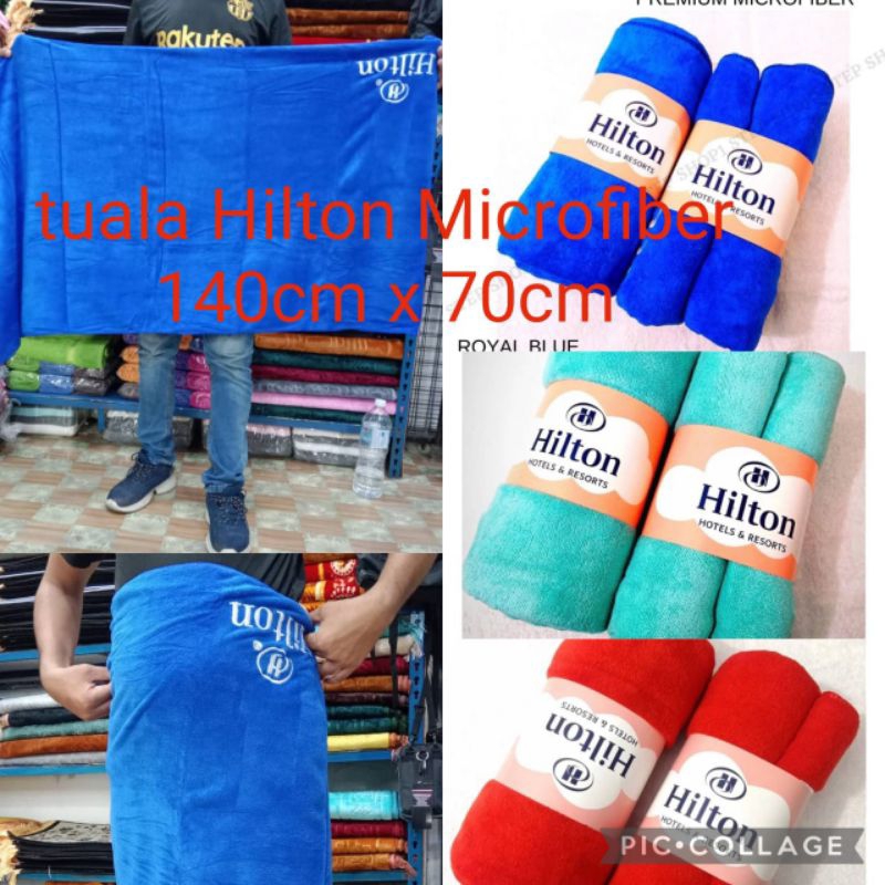 TUALA MANDI HILTON ผ้าเช็ดตัวอาบน้ํา HOTEL DAN RESORT PREMIUM MICROFIBER 70 x150