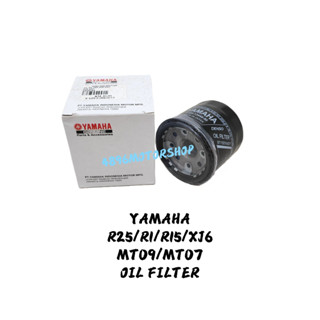 ไส้กรองน้ํามันเครื่อง สีดํา สําหรับ YAMAHA R25 R1 R6 MT07 MT09 XJ6