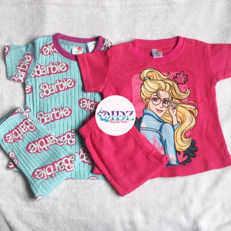 QNK Set Waffle & Pleated Barbie (1Y/2Y/3Y/4Y/5Y/6Y) !!️