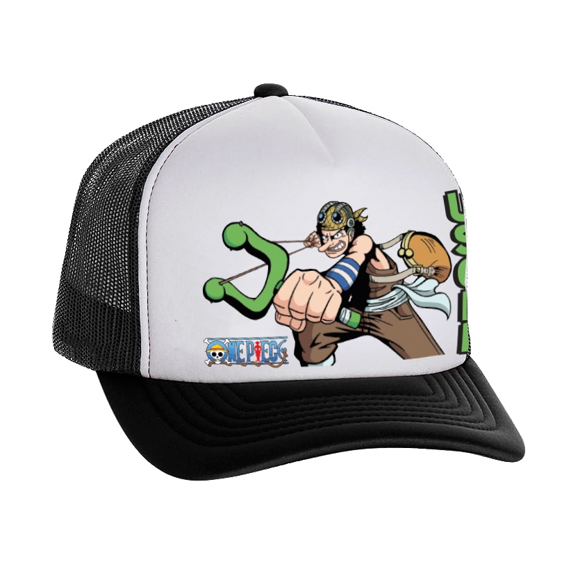 Usopp One Piece Manga Snapback Mesh Trucker Cap