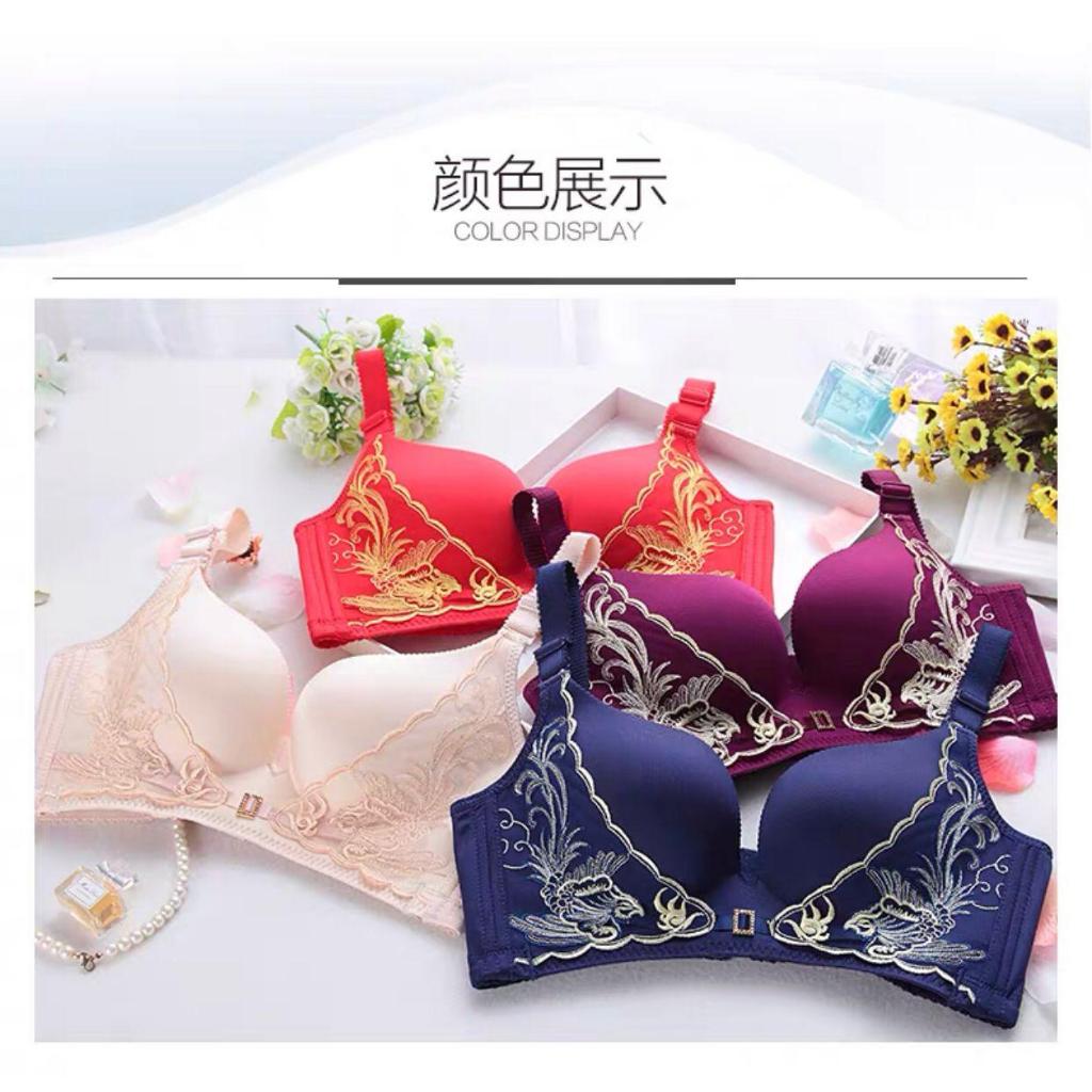 B4318 บราไร้สาย Push Up B Cup 34 4 แถว 4 ตะขอ