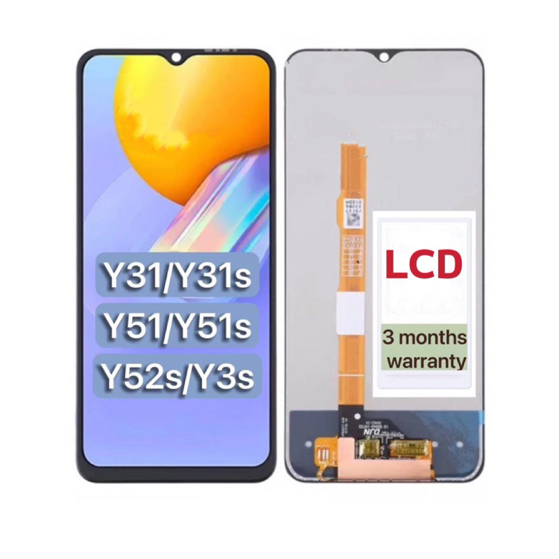 จอแสดงผล LCD หน้าจอสัมผัสสําหรับ VIVO Y31 2021 2020 / Y3S 2020 / Y31S / Y52S / Y53S / Y51 2020