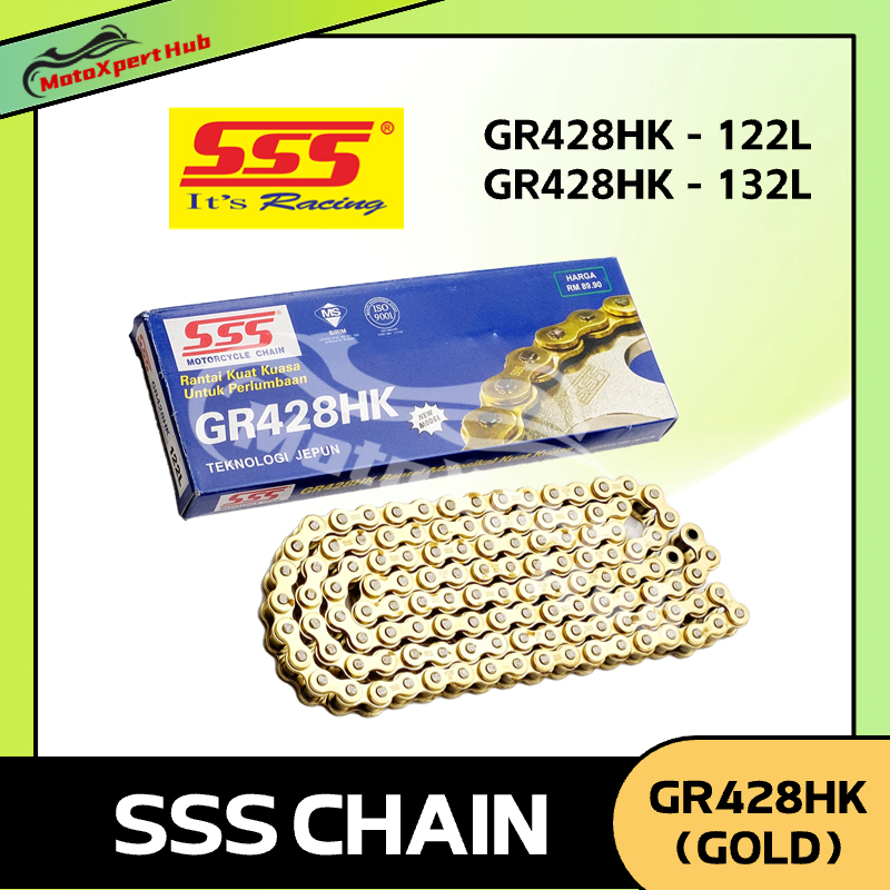 SSS GR428HK (โซ่ทอง) โซ่มอเตอร์ไซค์ Rantai Motor 122 132
