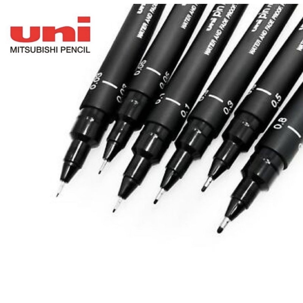 Uni Pin Technical Fine Liner Pigment Ink Drawing Pen - 0.03-1.2mm