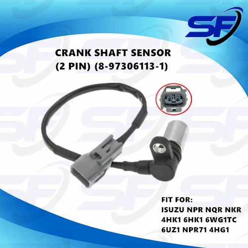 ISUZU NPR NQR NKR 4HK1 6HK1 6WG1TC 6UZ1 NPR71 4HG1 CRANK SHAFT SENSOR (2 PIN) 8-97306113-1 8-97306-1