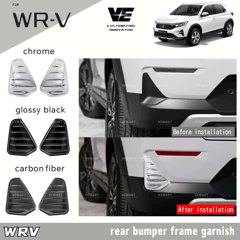Vemart Honda wrv rs โครงกันชนท้ายรถ อุปกรณ์เสริมจากการ์นิช