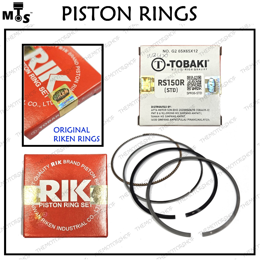 LC135 Y15ZR Y16ZR NMAX NVX FZ150 RS150 RIK RIKEN PISTON RING 76MM74MM72MM70MM68MM66MM65MM63MM62MM60M