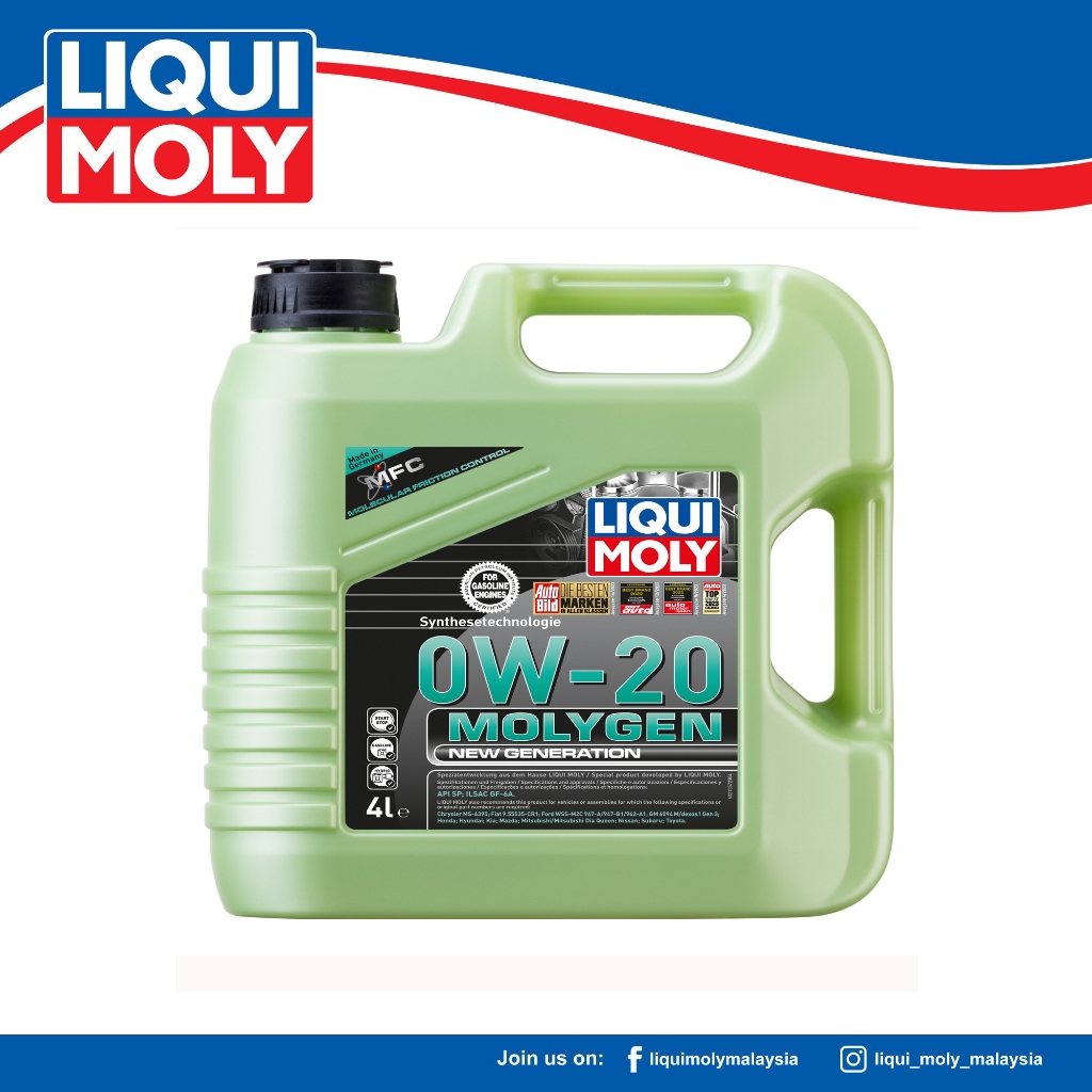 LIQUI MOLY Molygen รุ่นใหม่ 0W-20 (4LITER) - 21357