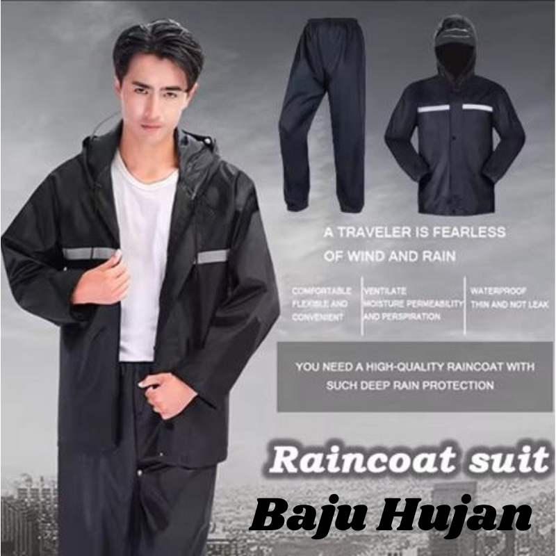 Baju Hujan Rain Coat สําหรับรถจักรยานยนต์กันน้ํามอเตอร์จักรยานเสื้อกันฝนกลางแจ้งชุดกันฝนรถจักรยานยนต