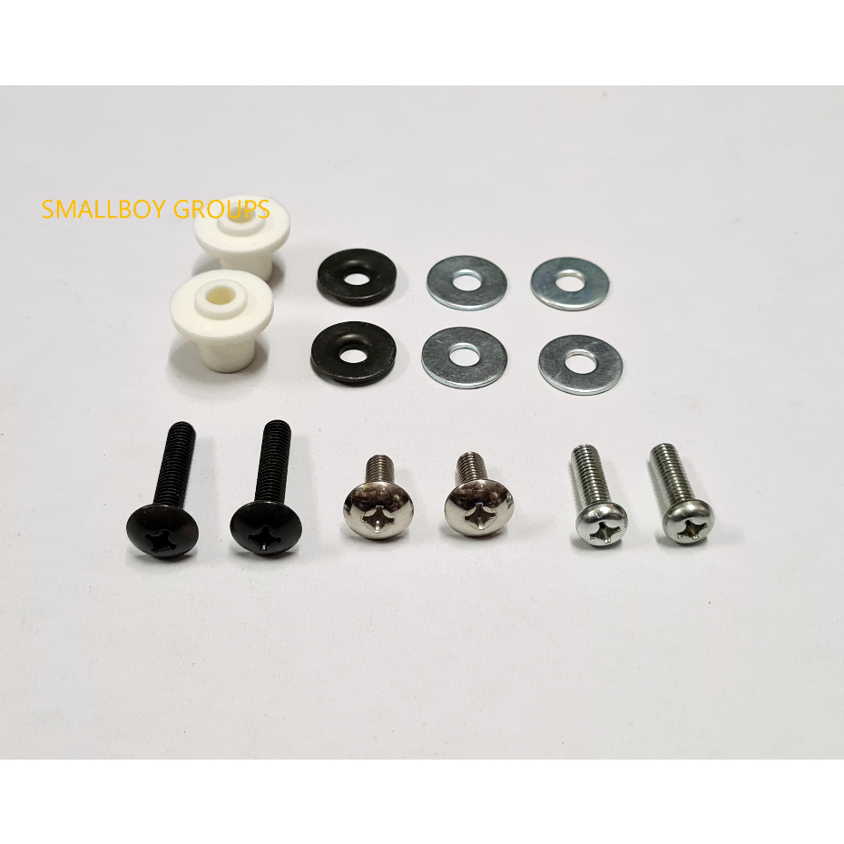 SUZUKI RC80 RC80L RC100 LEGSHIELD สีขาว SCREW CAP BUSH PAPAN PUTIH KEPUK SKRU ชุด RC 80 80L 100 RCN 