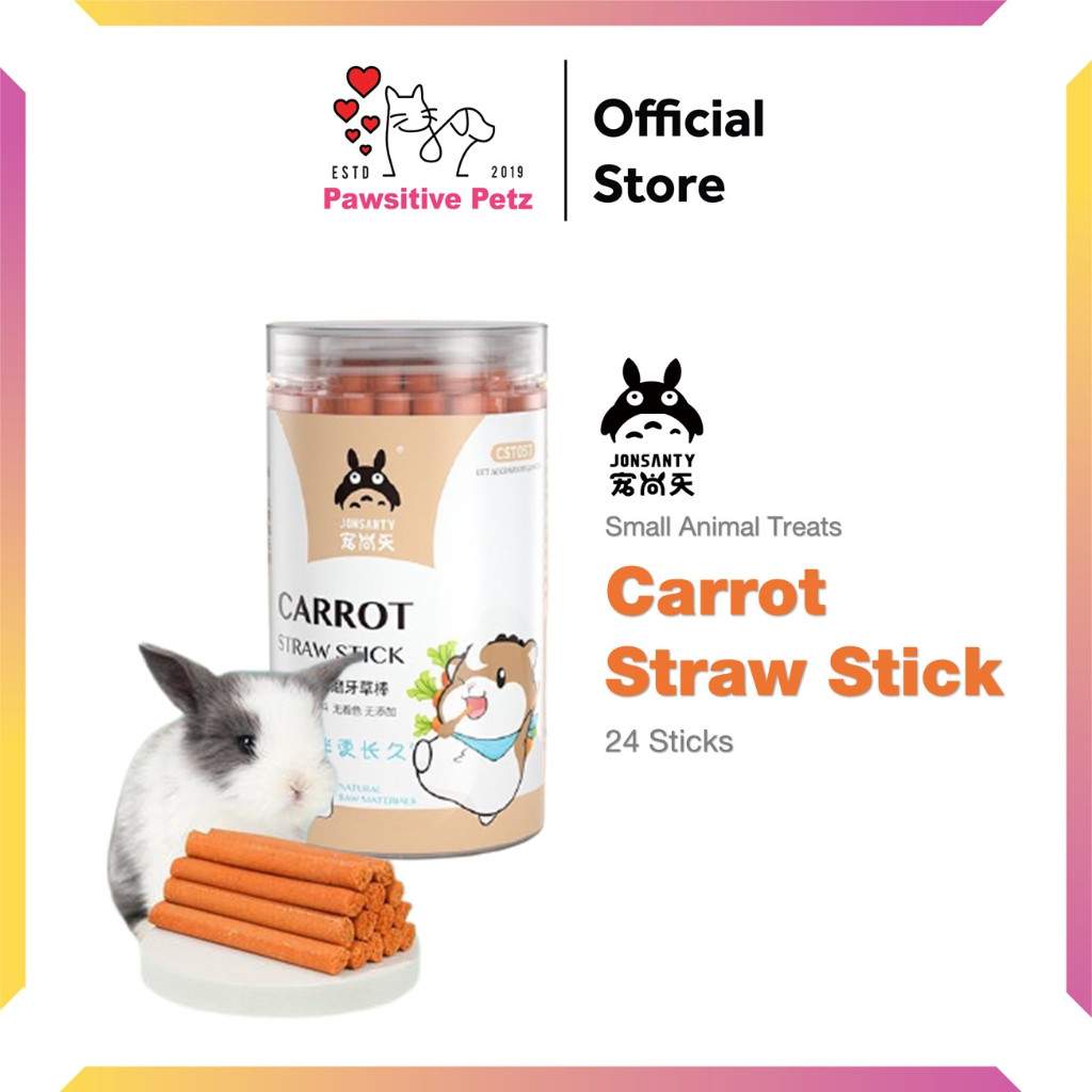 Jonsanty Hamster Food Carrot Stick (24 แท่ง) สัตว์เล็ก Snack Makan Hamster Food Best Hamster Food