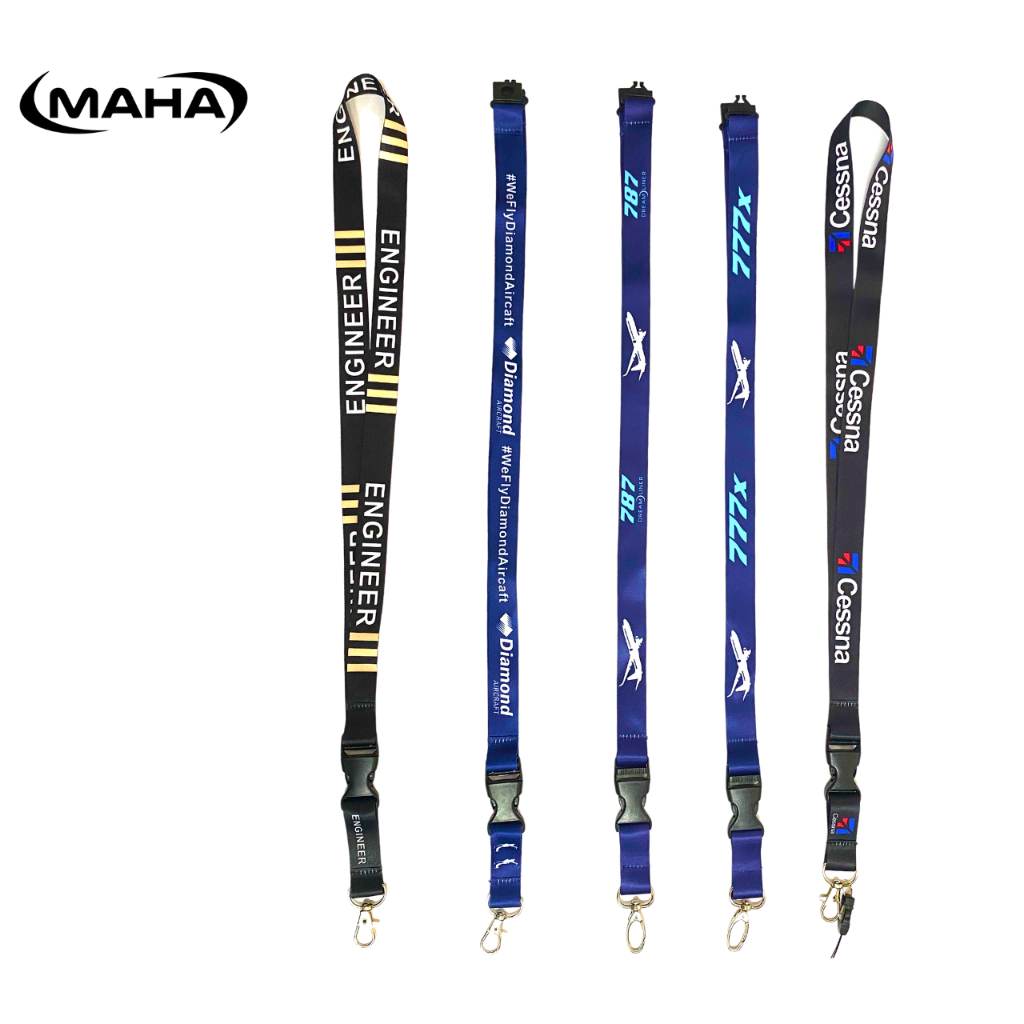 พรีเมี่ยม AVIATION /ENGINEER / BOEING 777X /BOEING 787 / DIAMOND AIRCRAFT LANYARD