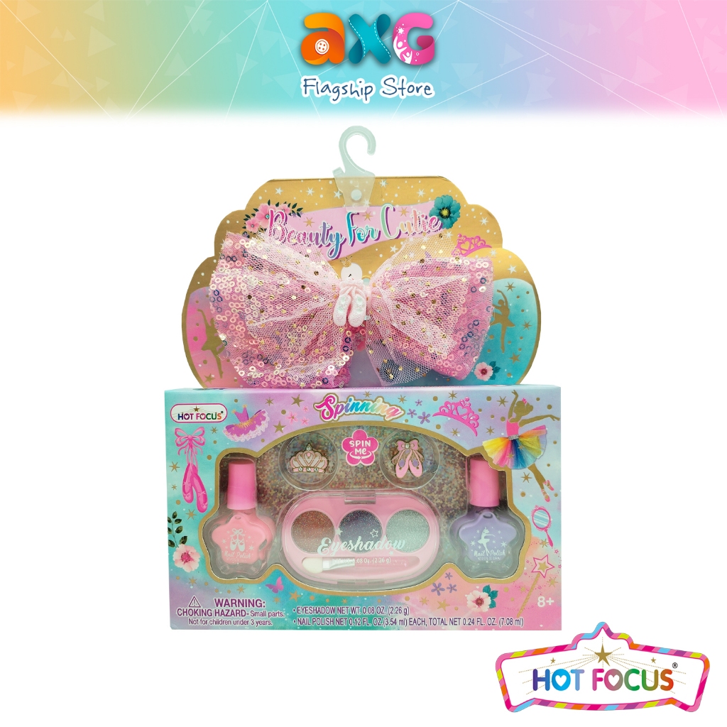 Hot Focus Beauty for Cutie Ballerina Spinning Rings Makeup Set (075BB) Nail Nail Washable Non Toxic