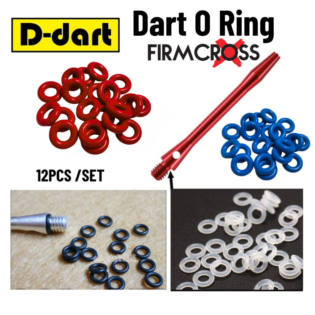 FIRMCROSS DART ACCESSORY - 4 สี 12 ชิ้น SHAFT O แหวน ORING สําหรับ ALUMINIUM/CARBON/NYLON DART SHAFT