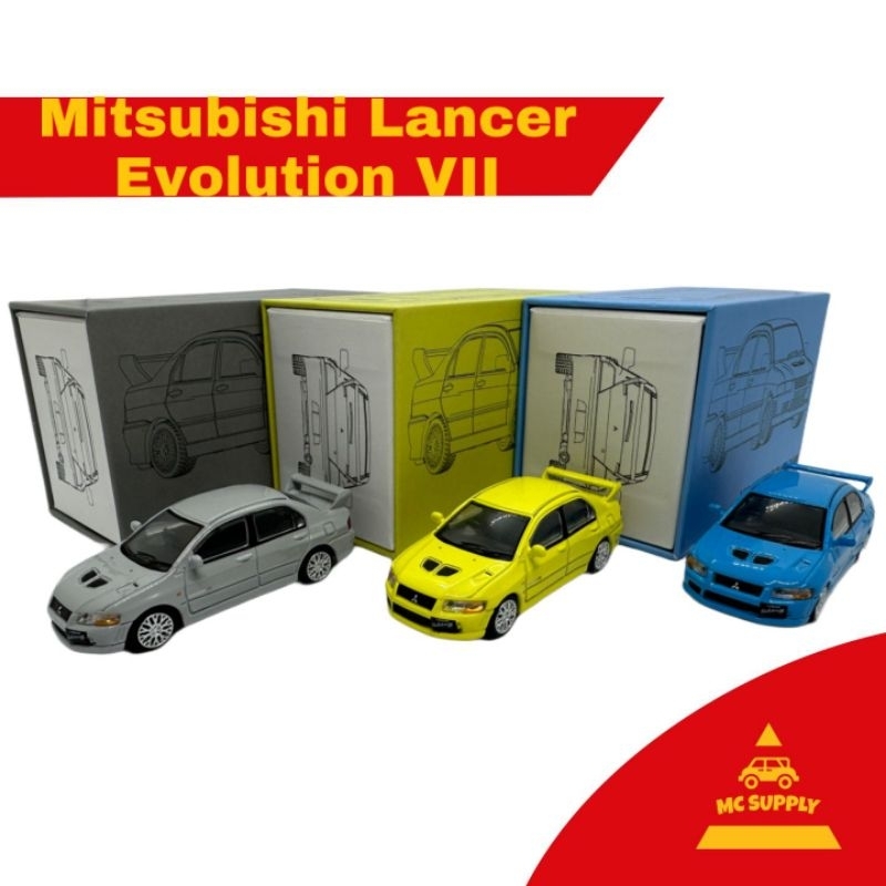 Jkm Mitsubishi Lancer Evolution 7 Vll Diecast ขนาด Hotwheels 1/64 ของเล่นโลหะผสมสําหรับเด็ก