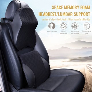 Car Seat Headrest Pad Soft Memory Foam Pillow Headrest Head Neck Rest  Lumbar Back Support Gaming Chair Soft Cushion