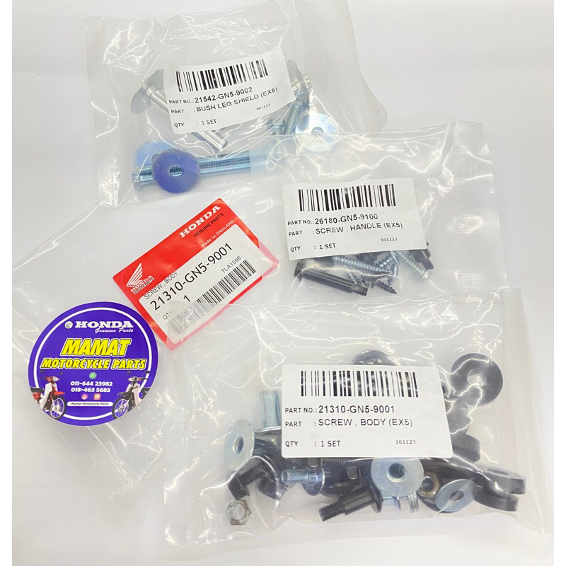 EX5 SKRU COVERSET COPY / SET KEPALA , SET EKOR , SET LEGSHIELD (3 IN 1)