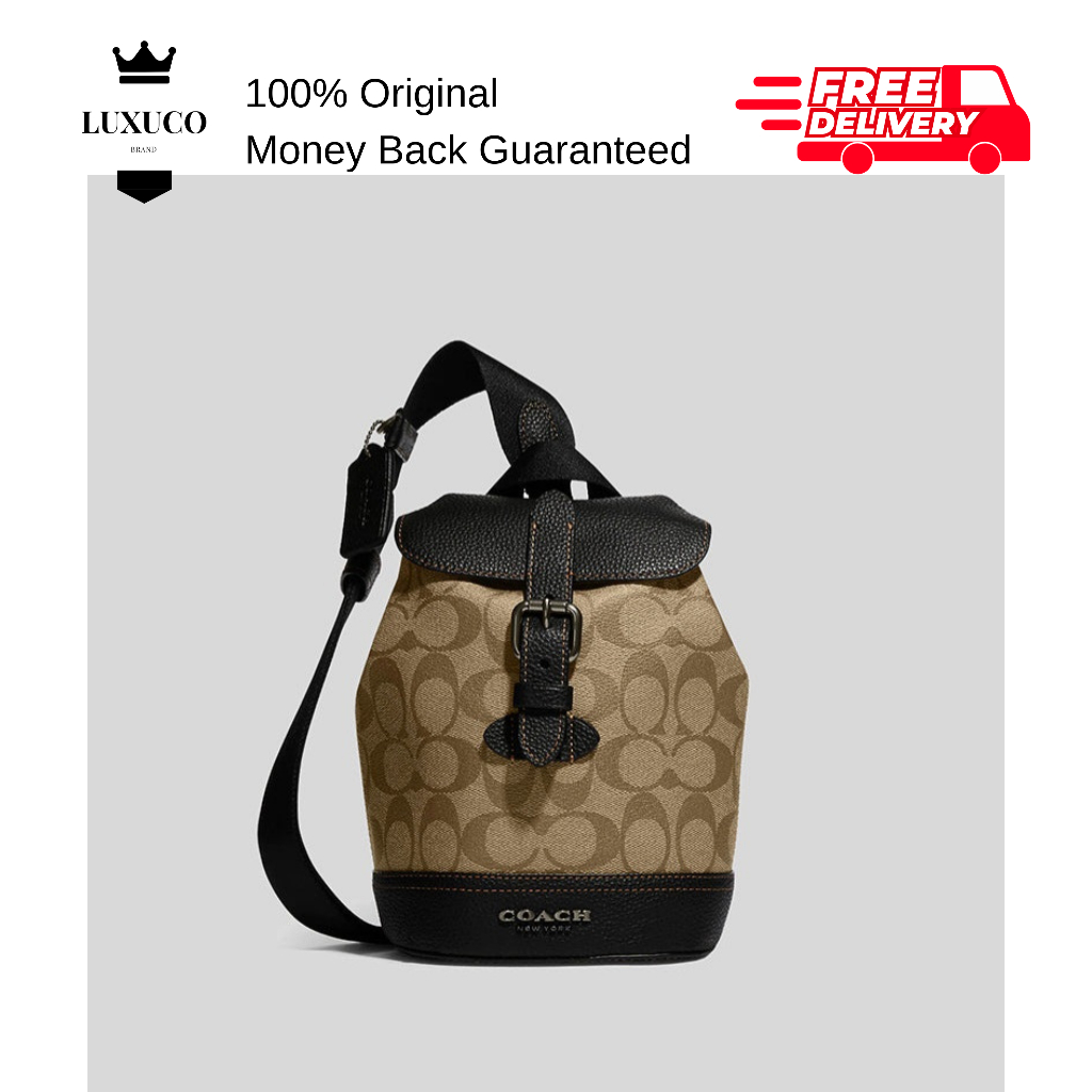 [Luxuco] Coach Hudson กระเป๋าสะพายข้าง ผ้าแคนวาส ขนาดเล็ก สําหรับผู้ชาย CB928