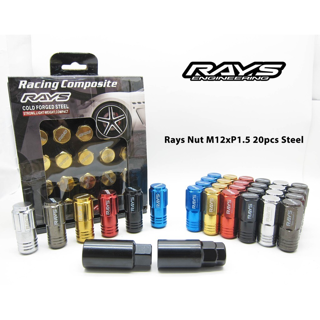 Rays Nut Racing Wheel Nut Steel Heavy Duty STEEL BESI Tyre Nut (ยาว)