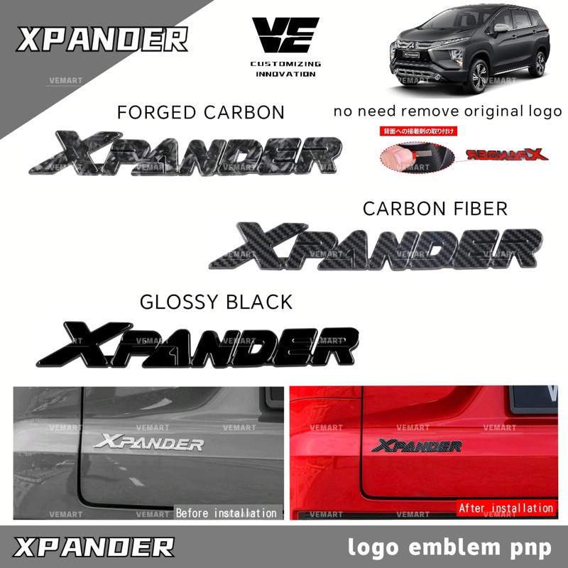 Vemart Mitsubishi xpander ตราสัญลักษณ์โลโก้รถ pnp อุปกรณ์เสริม – โปรปัง