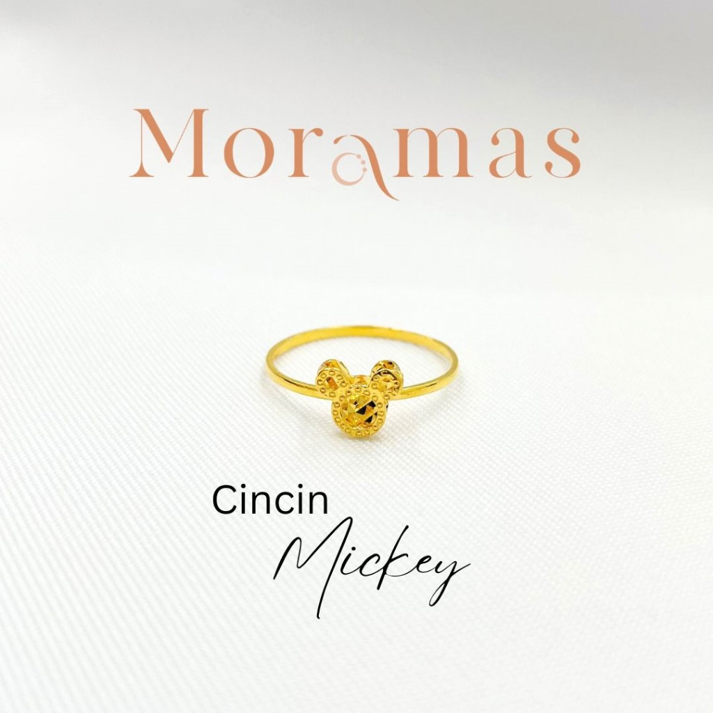Moramas MICKEY Rings 916 Gold/ 916 Gold MICKEY Ring (Steel/ Budget/ Minimal
