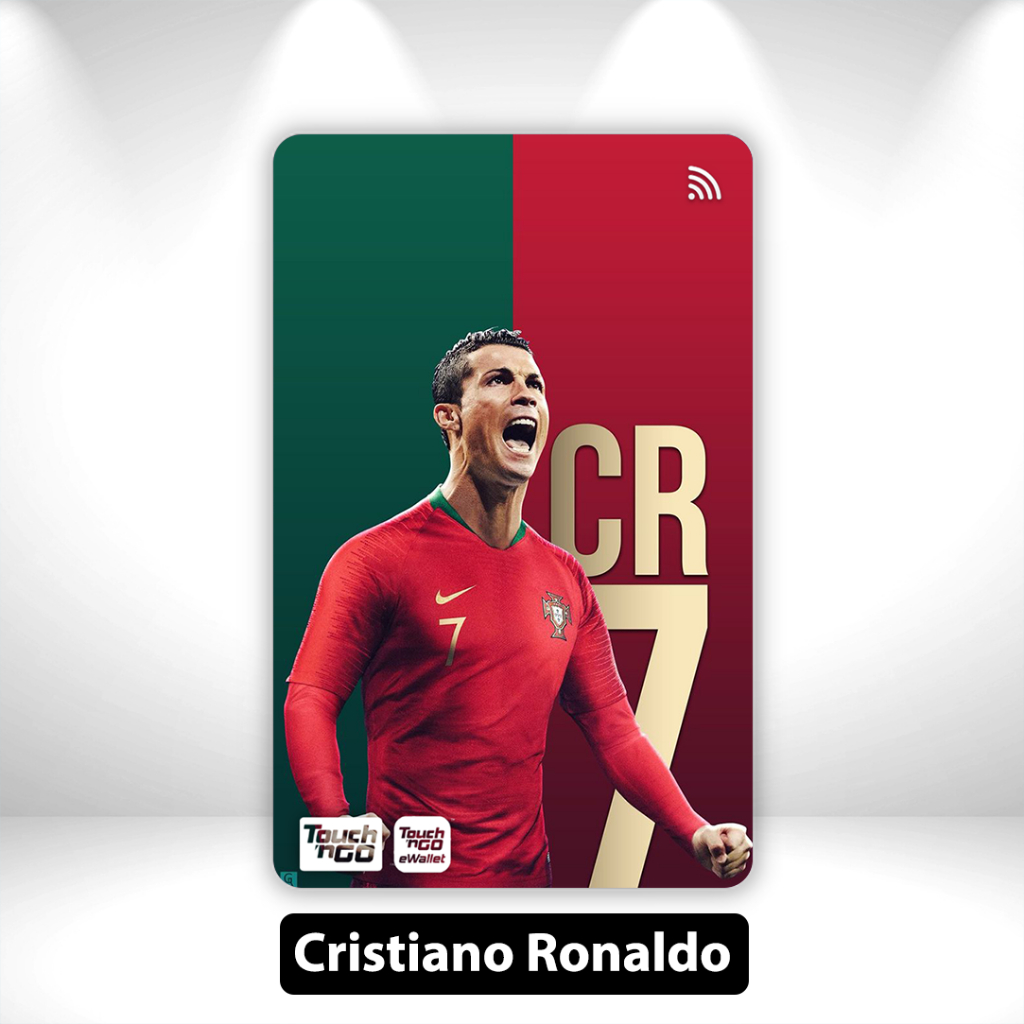 [Bukan Kad*] Cristiano Ronaldo CR7 - Sticker Touch n Go TNG Sticker Card Skincard โดย Sticko Animati