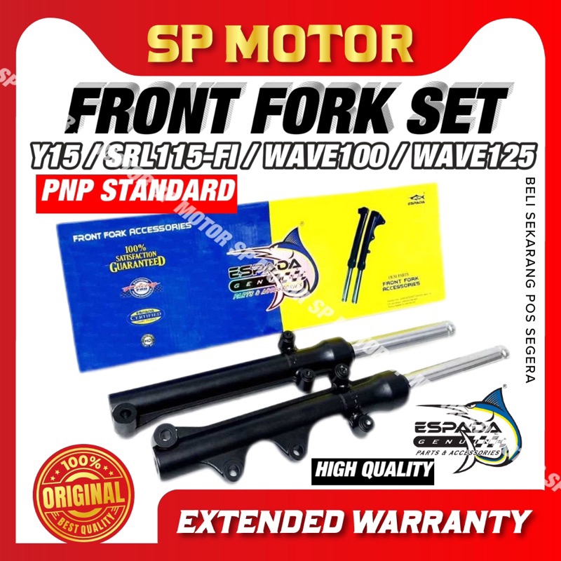 Espada ด้านหน้าสําหรับ Y15ZR / Y15 V1 V2 / SRL115-FI / WAVE100 / WAVE125 FORK DEPAN คุณภาพสูง