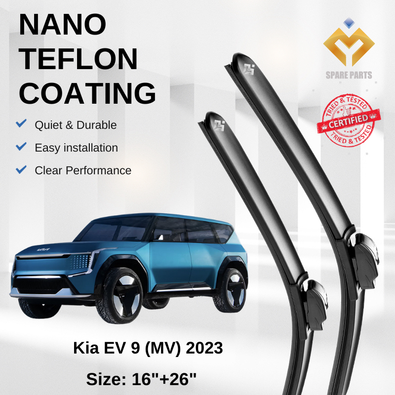 Kia EV9(MV) 2023 คุณภาพระดับพรีเมียม Japan Tech อุปกรณ์ปัดน้ําฝนรถยนต์ 16"+26" ผ้า Microfibre แบบมีก