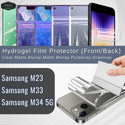 Samsung Galaxy M23 M33 M34 5G ด้านหน้าด้านหลัง Nano Hydrogel ฟิล์มกันรอยหน้าจอโทรศัพท์