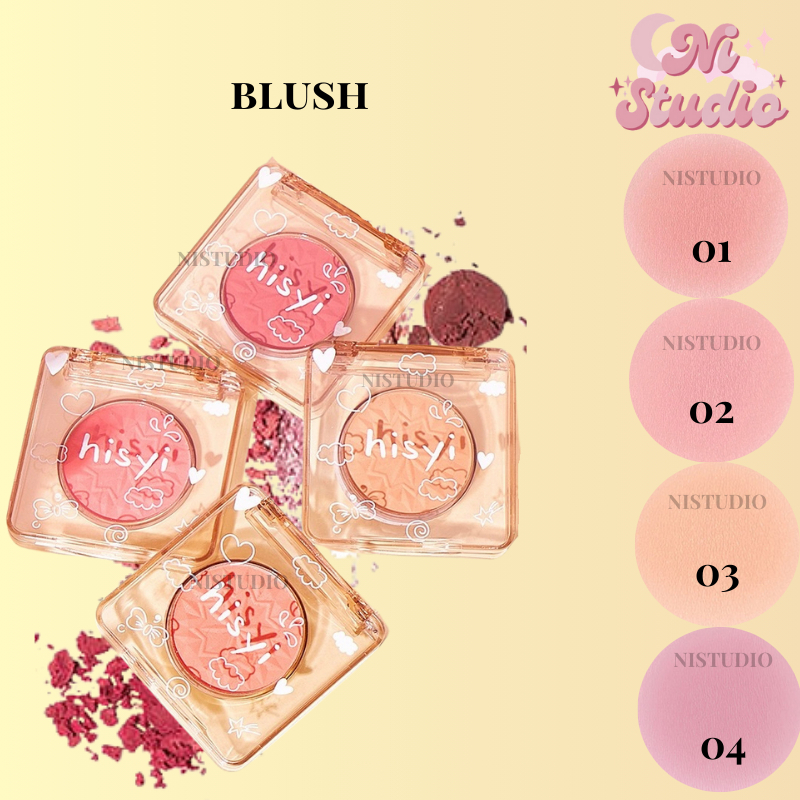 HISYI Pretty Makeup Natural Blusher Powder Natural Makeup Cheek Blusher Palette PINKFLASH MAYBELLINE