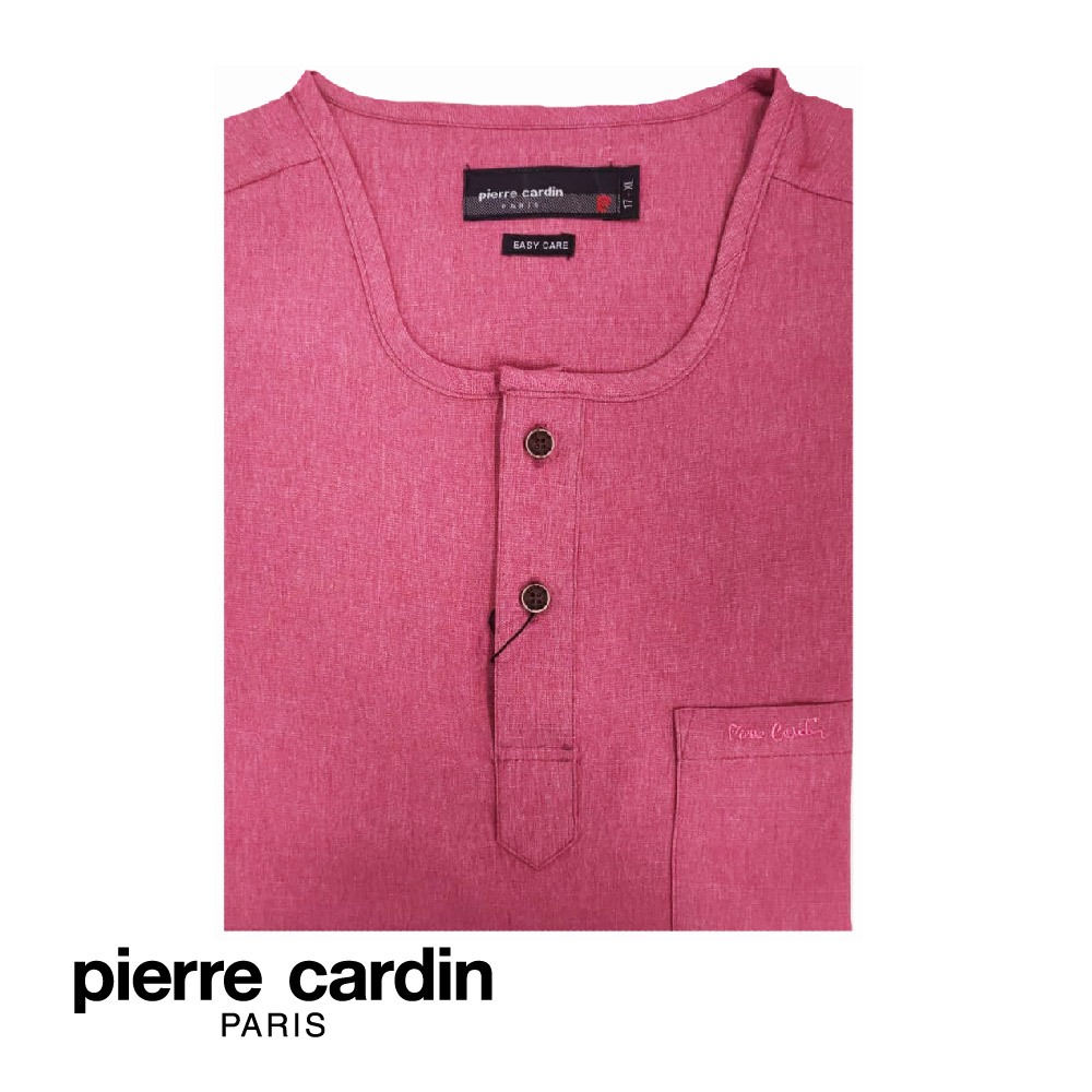 Pierre CARDIN เสื้อยืด แขนสั้น สําหรับผู้ชาย (กึ่งควบคุม) - สีแดง (W4105B-11498)