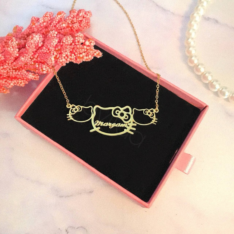RANTAI NAMA CUSTOM NECKLACE (HELLO KITTY UNICORN NECKLACE)
