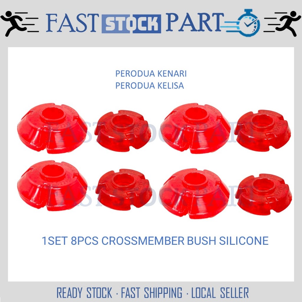 1 ชุด 8 ชิ้น CROSSMEMBER BUSH SILICONE - 52211-97202 52212-97202 PERODUA KELISA / KENARI