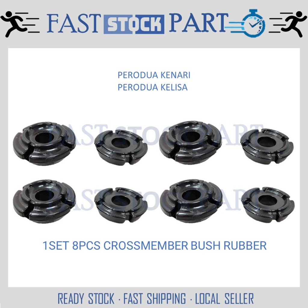1SET 8PCS CROSSMEMBER BUSH RUBBER - 52211-97202 52212-97202 PERODUA KELISA / KENARI