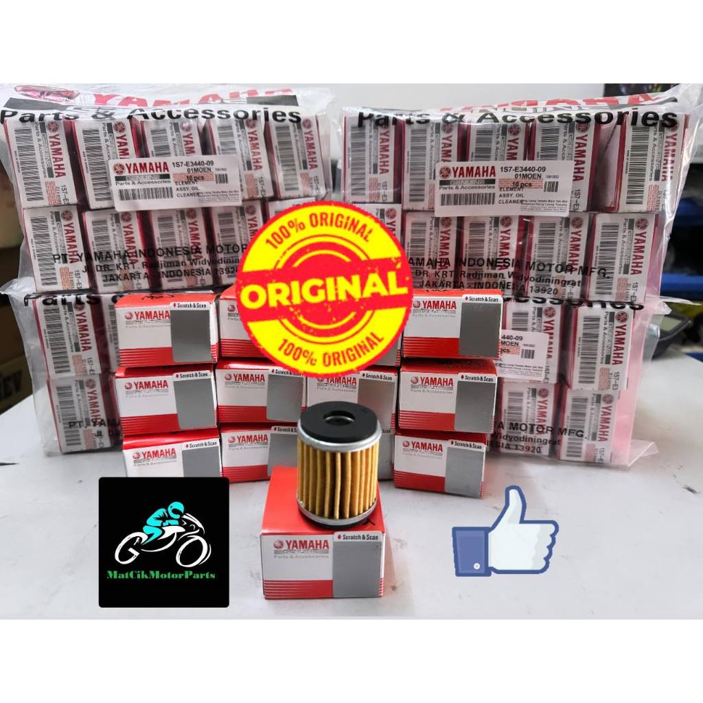 กรองน้ํามันเครื่อง YAMAHA 100% พร้อม SPRING PENAPIS MINYAK QR CODE YAMAHA LC135/Y15ZR/SRL115/FZ150/R