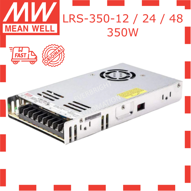 Mean Well LRS-350-12 LRS-350-24 LRS-350-48 แหล่งจ่ายไฟ 350W 12V/29A, 24V/14.6A, 48V/7.3A