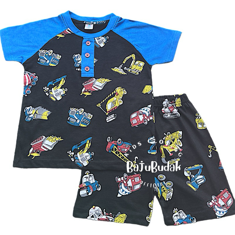 Playset Boy Girl Q K Short Sleeve Kanak - 8 2y-8y Kids Lelaki Perempuan Baju Rumah