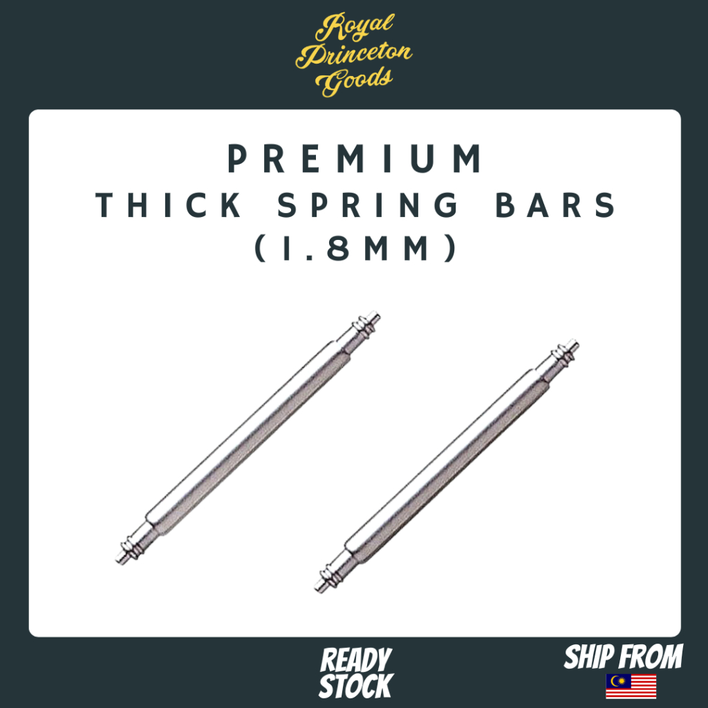 Royal หนา 1.8 มม.สปริงบาร์สําหรับนาฬิกา Heavy Duty สแตนเลส 19 มม./20 มม./21 มม./22 มม.Watch Pin - นาฬิกาสปริงบาร์เครื่องมือ
